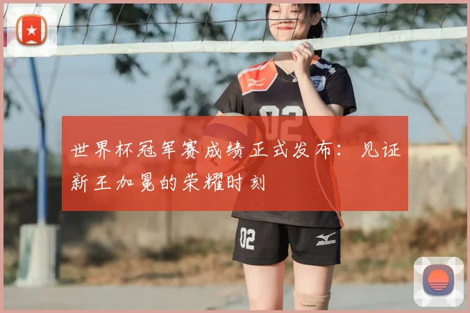 世界杯冠军赛成绩正式发布:见证新王加冕的荣耀时刻